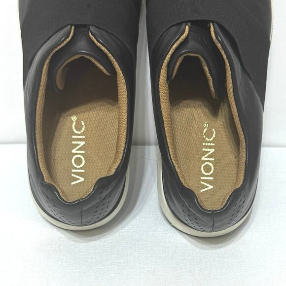Vionic Women’s Codie Casual Slip On Orthotic Leather Sneaker Shoe Size 7 M Black - Picture 7 of 11
